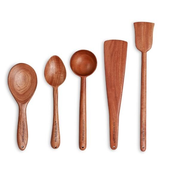 The Indus Valley Neem Wood Compact Flip/Spatula/Ladle For Cooking Dosa