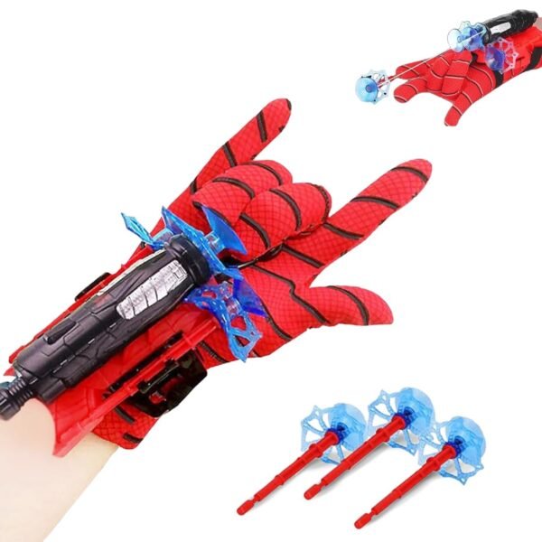 Wembley Spider Web Shooter Toys for Kids Real Gadget Toys for Boys Gloves Launcher Wrist Toy for School Fancy Dress Costume