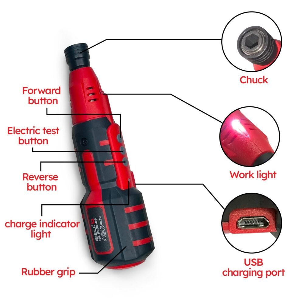 iBELL BS03-06 6.35mm Electric Screwdriver and Contactless Tester for Home - Image 2