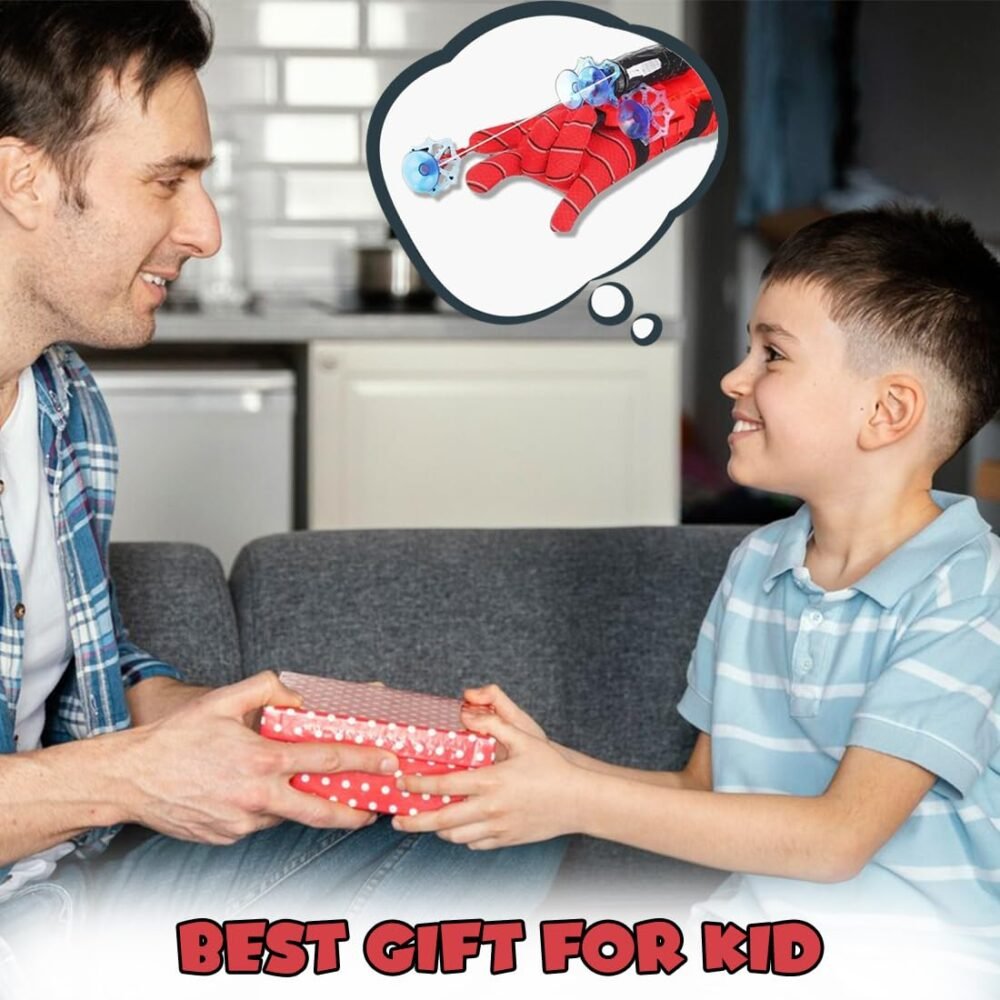 Wembley Spider Web Shooter Toys for Kids Real Gadget Toys for Boys Gloves Launcher Wrist Toy for School Fancy Dress Costume - Image 2