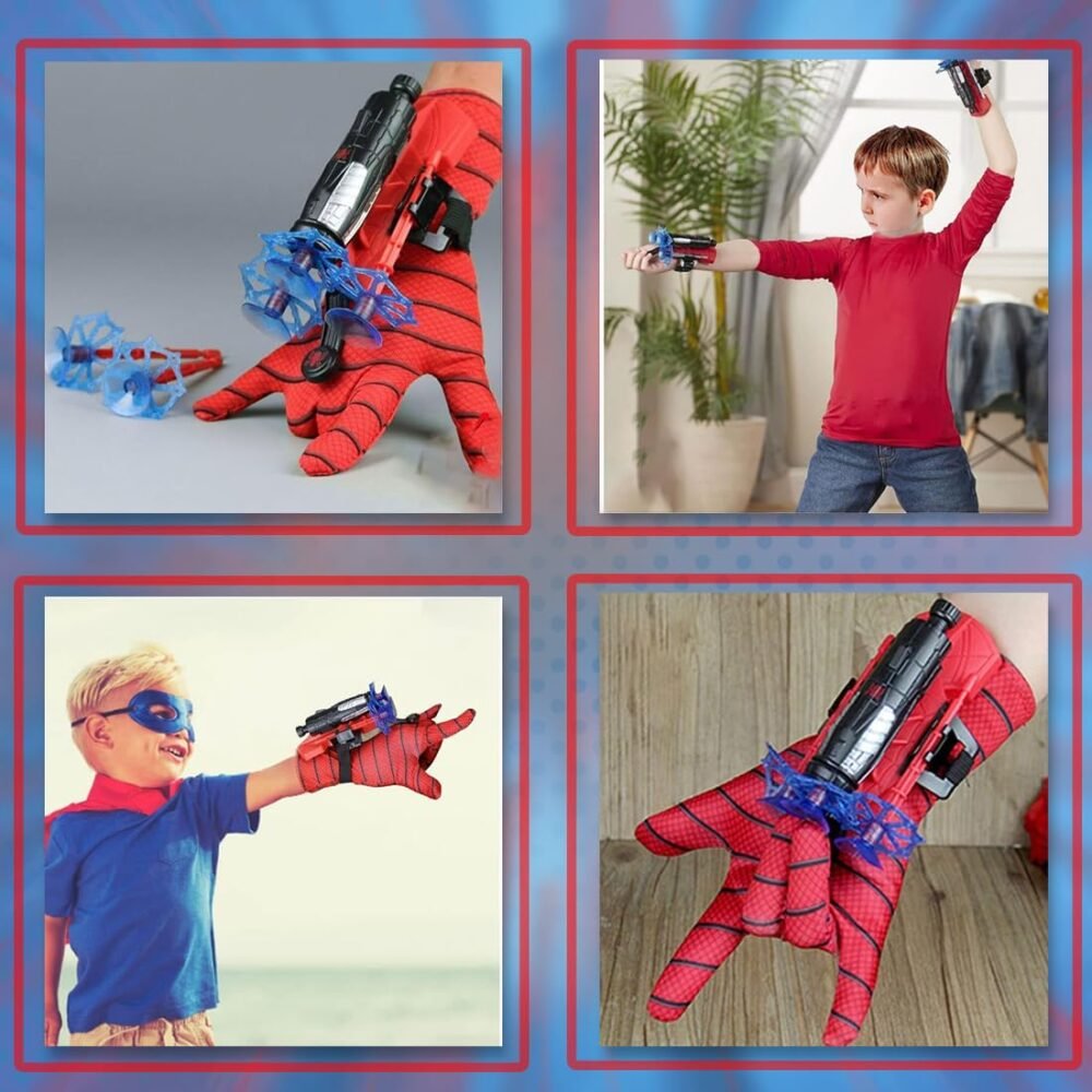 Wembley Spider Web Shooter Toys for Kids Real Gadget Toys for Boys Gloves Launcher Wrist Toy for School Fancy Dress Costume - Image 3