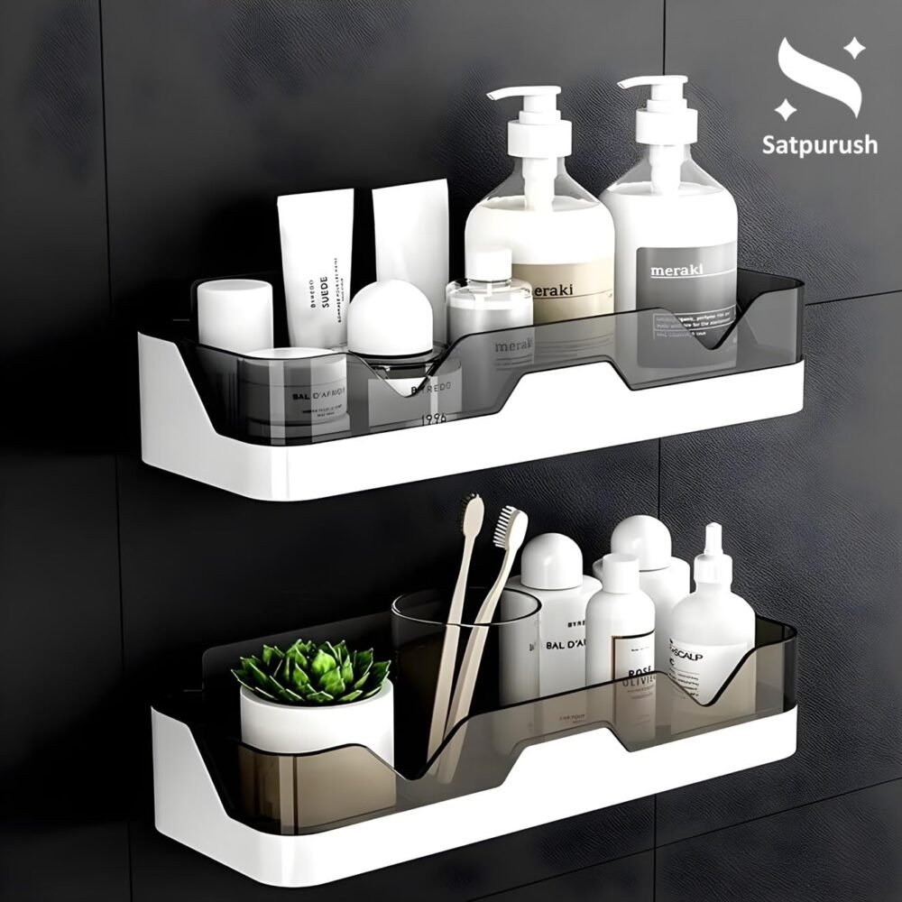 Satpurush Plastic Bathroom Accessories, Bathroom Rack, Bathroom Shelf Organizer - Image 2
